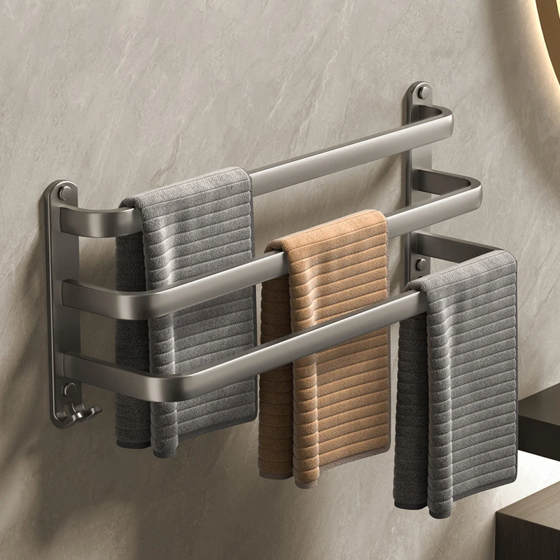 50Cm Wandgemonteerde Badkamer Handdoekhouder Handdoekhouder Ruimte Aluminium Doucheruimte Handdoekhanger Accessoires
