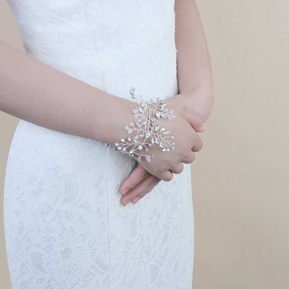 Wedding Bridal Hair Accessories Crystal Flowers Imitation Pearl Hair Comb Pin for Women Girl SCHP21S