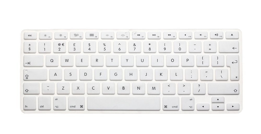 Voor Apple Macbook Air Pro Retina 13 "15" 17 "Europese Toetsenbord Eu/Uk engels Siliconen Keyboard Skin Cover Shield: EU White