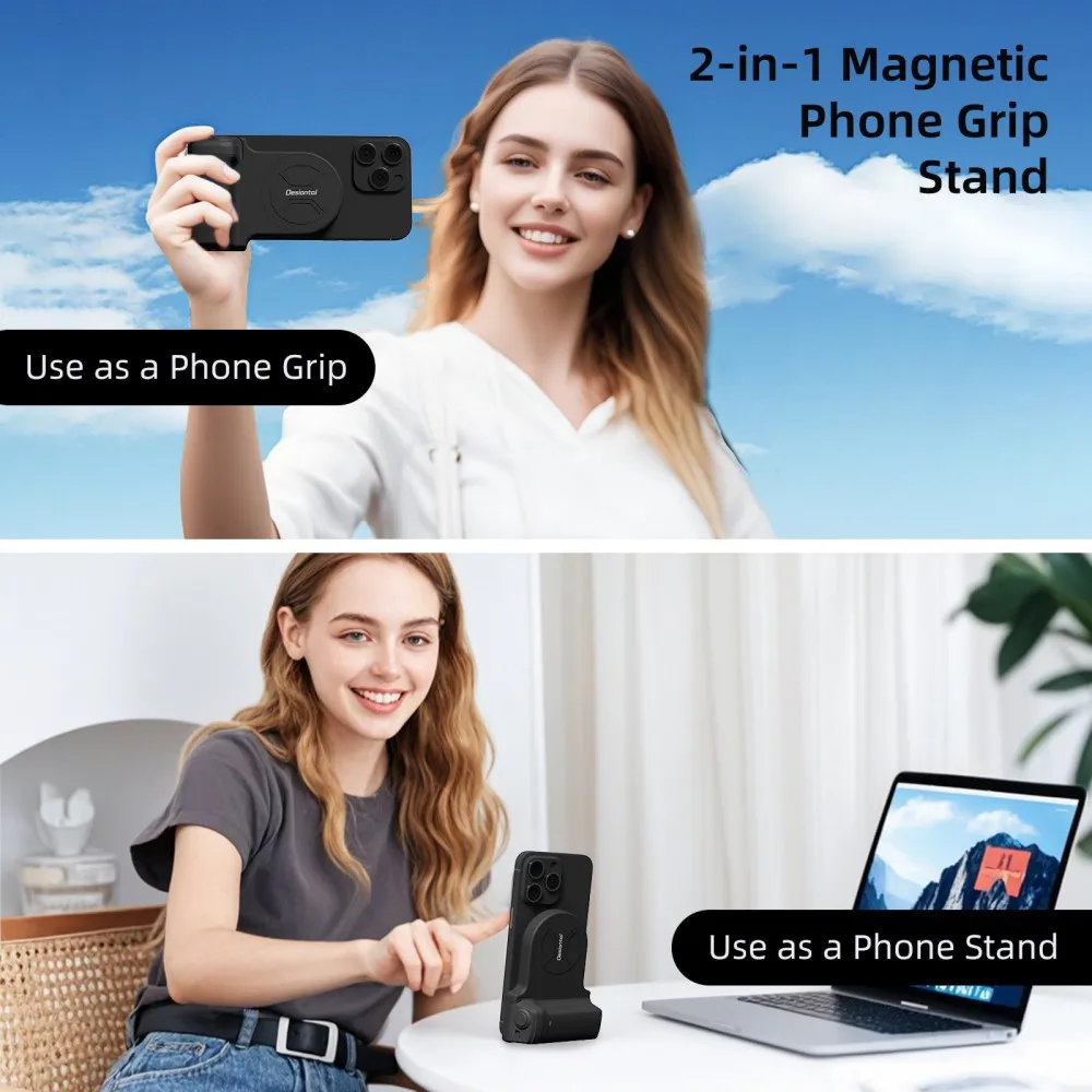 Smartphone-greep voor iPhone en Android Video-opnamehandvat Bluetooth-beugel Magnetische Progrip Fotografie-accessoire