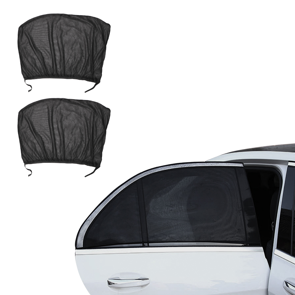2 stk mesh deksel bil-styling bil vindu deksel solskjerm gardin uv beskyttelse skjold auto side bak vindu solskjerm
