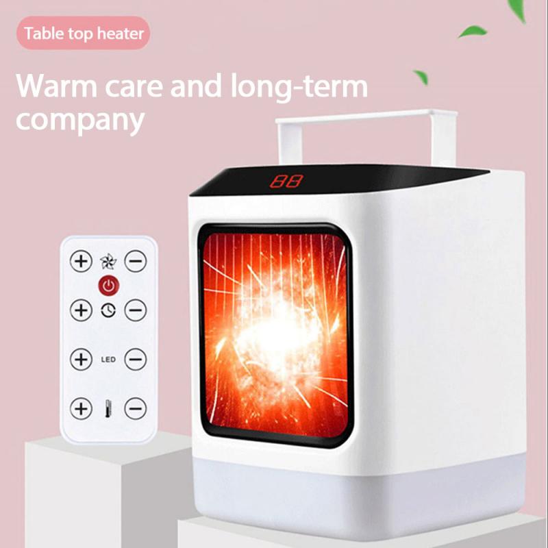 Adjustable Mini Desktop Heater Car Heater Home Portable Heater Cnc Intelligent Display Constant Warming Products Household