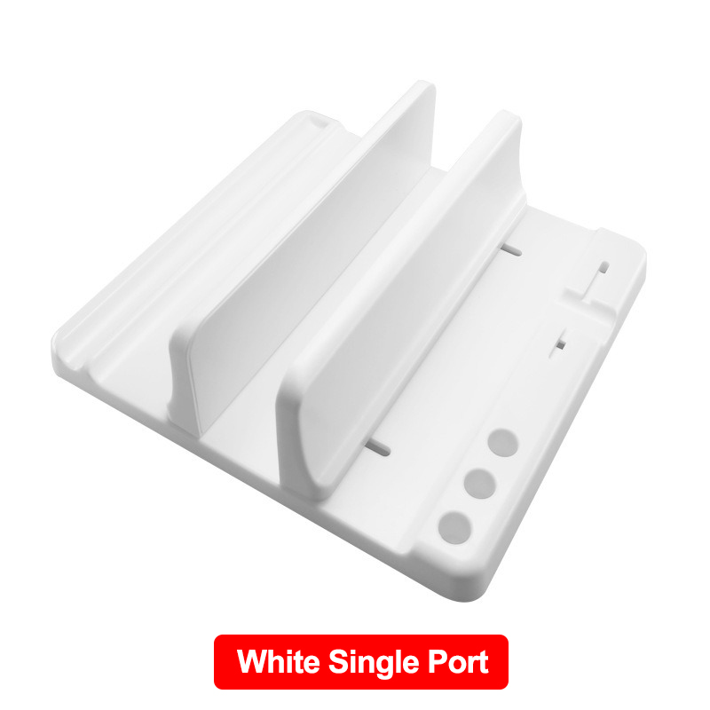 Vertical Laptop Stand, Laptop Holder With Adjustable Dock, ABS Single/Dual Slots Computer Holder Compatible With Tablet, Book: Blue