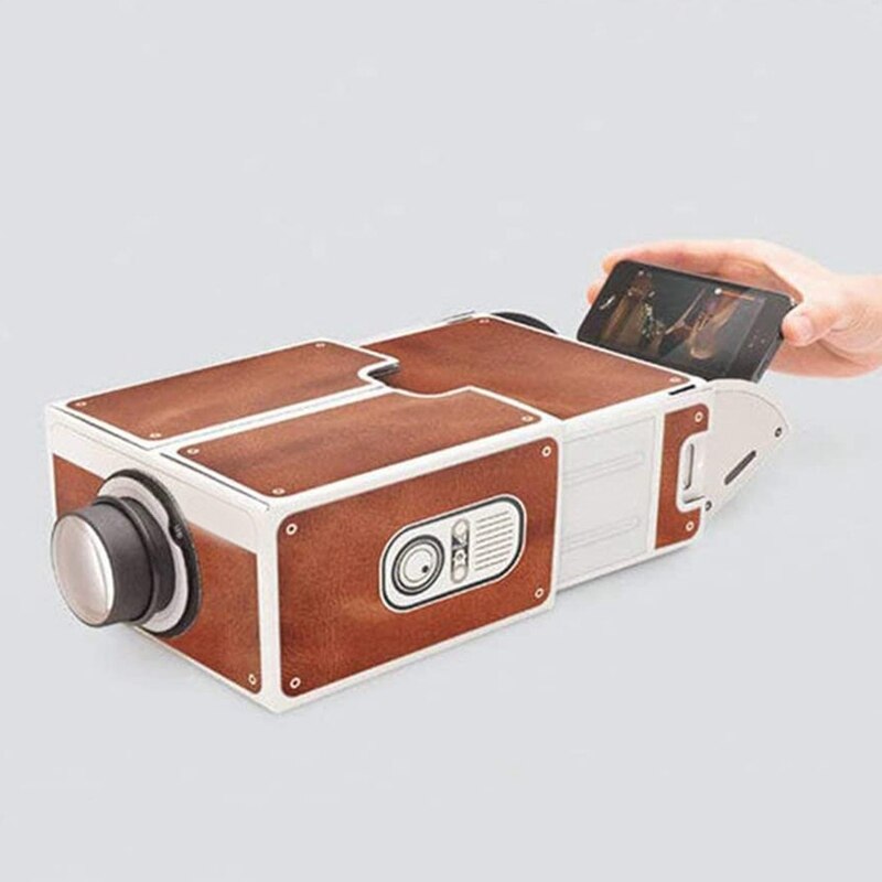 Mini Portable Cardboard Smart Phone Projector 2.0 DIY Phone Projector