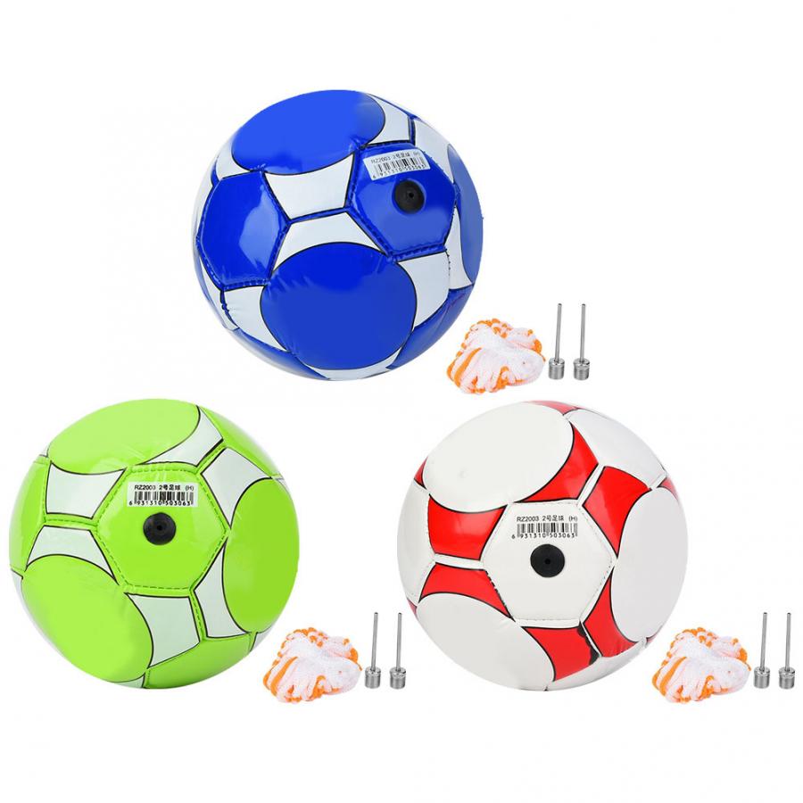 Størrelse 2 fotball innendørs utendørs sport låve låve slitesterk pu fotball fotball treningsball størrelse 2 med nettnål offisiell størrelse