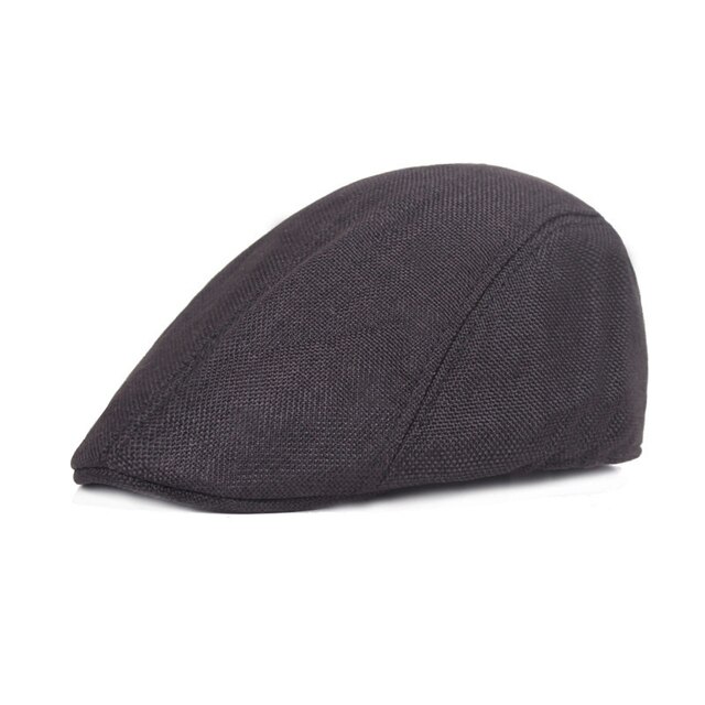 Men Berets Street Newsboy Hat Spring Autumn Winter Retro British Beret Hats Men Peaked Painter Caps Forward Gatsby Cabbie Hats: Style 02 black