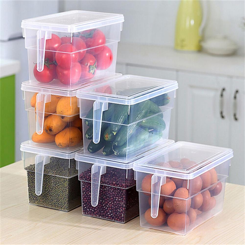 Storage Box Portable Refrigerator Fridge Sealed Food Fruits Storage Box Organizer Container Food Container Plastic Keep Fresh
