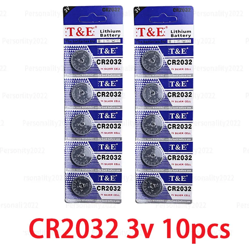 CR2032 2032 Lithiun Battery 3V Button Coin Cell Batteries DL2032 ECR2032 for Car Bluetooth Key Remote Control Calculator: black