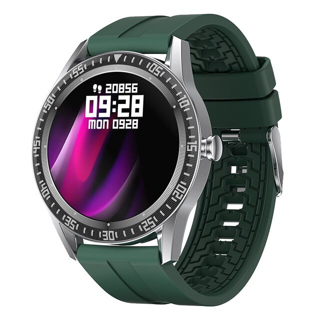 LYKRY Smartwatch - 1.28" Round Screen, Bluetooth Calls, IP67 Waterproof Fitness Tracker: Green