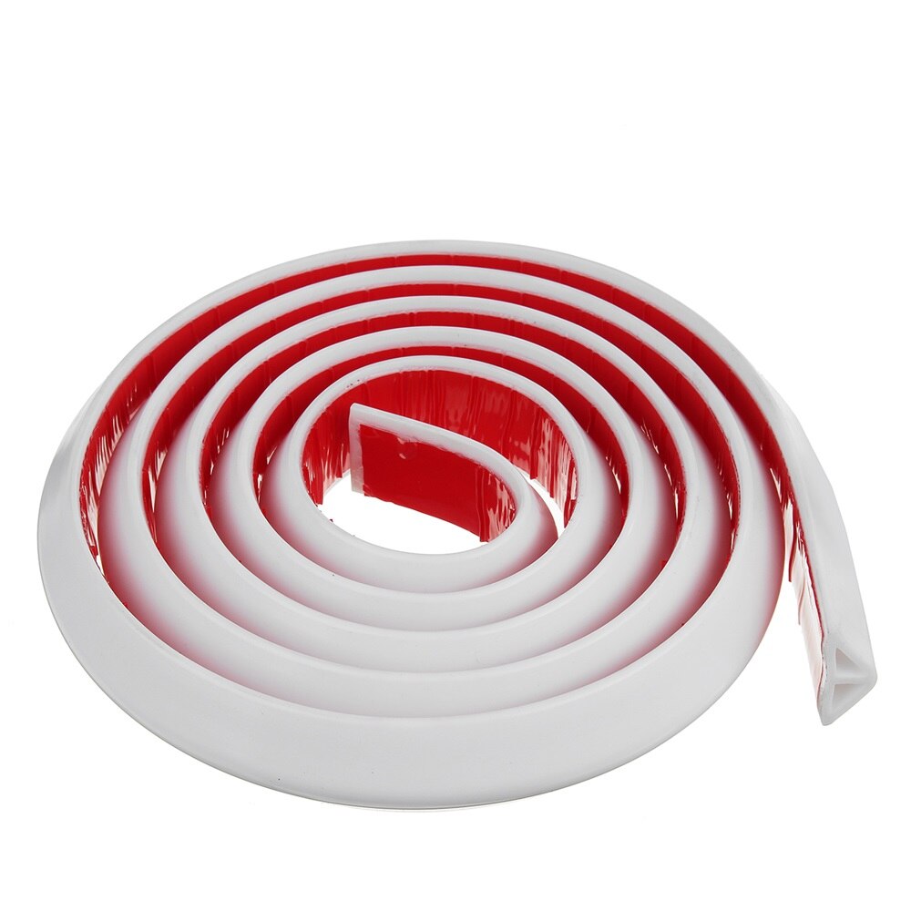 12MM haute Silicone stoppeur pliable comptoir de cuisine bande de retenue d'eau salle de bain seuil de douche barrière de barrage d'eau: WHITE / 200cm