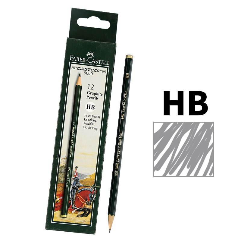 Faber-Castell 9000 Standard Pencil Drawing Animals set 16/12pc Graphite Sketch Pencils Wooden Black Crayon hexagonal Bleistiftes: 12pcs HB