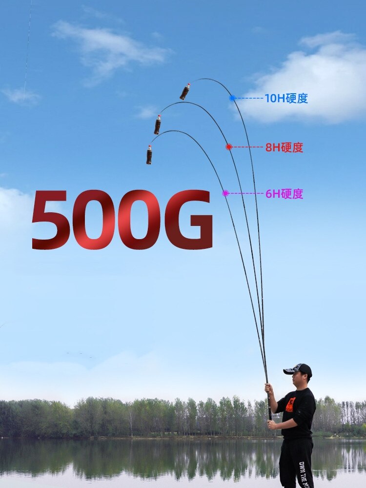 High Carbon Fiber Freshwater Super Hard Fishing Rod Stream3.6m5.4m7.2m Telescopic Hand Pole For Carp