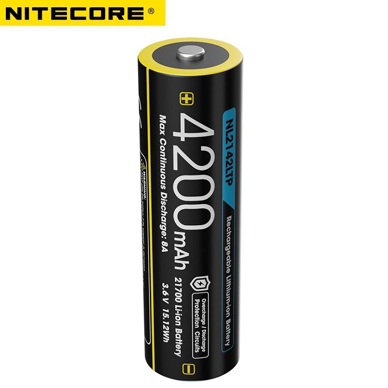 NITECORE NL2142LTP 4200mAh 3.6V 8A High Discharge -40°C low temperature resistant high performance 21700 Li-ion Battery