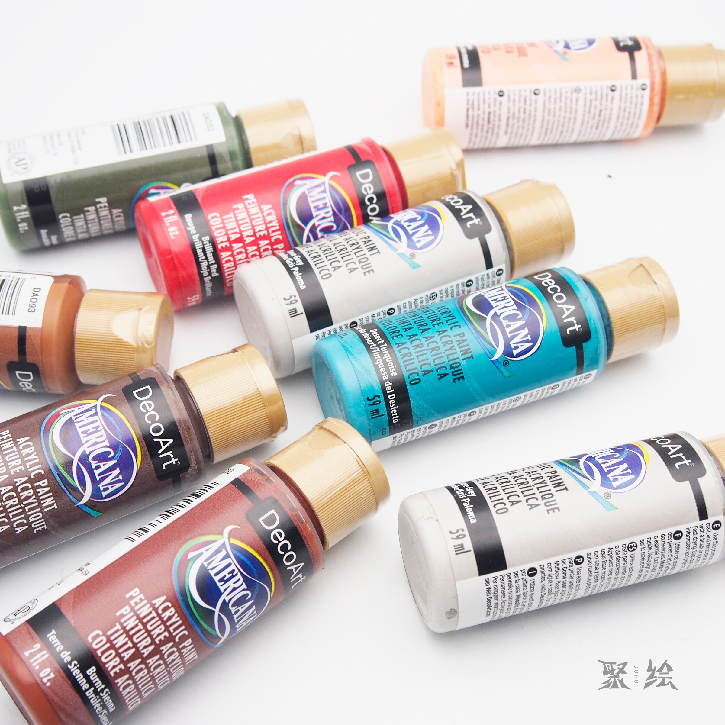 DA25~DA48 American DecoArt imported acrylic paint 59ml DA paint акриловые краски bottle