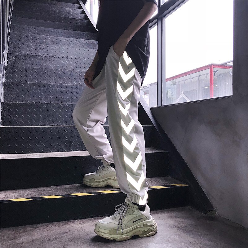 Hip hop dans kostume reflekterende bukser mænd/kvinder sport jogger street dance tøj bukser piger jazz hiphop bukser 2222