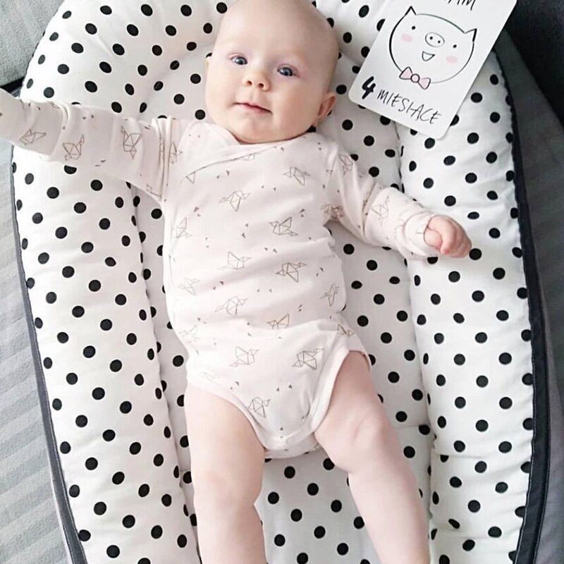 80*50cm baby reden seng bærbar aftagelig og vaskbar krybbe rejse seng spædbarn toddler bomuld vugge til nyfødt baby bassinet bum