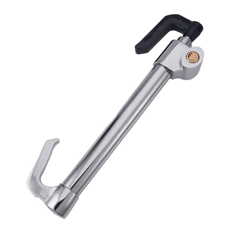 Universal Steering Wheel Brake Lock Vehicle Safety Retractable Lock with 3 Keys Antitheft Locking Devices