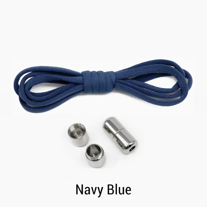 1 Pair Metal Lock Elastic Semicircle Shoe Laces For Kids and Adult Sneakers Shoelace Quick Lazy NO TIE Shoelaces: 14