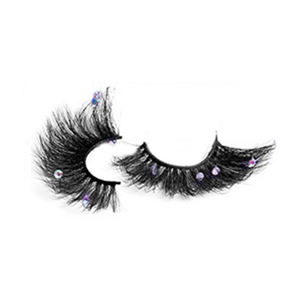 Echo-beauty 3D Mink False Eyelashes Extending Rhinestone Long Wispy Natural False Lashes Mixed Color for Female Daily Make-up: 8