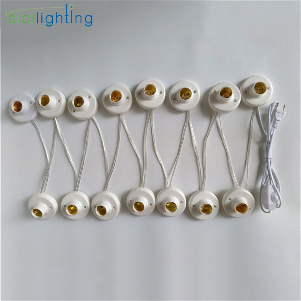 Estilo Hollywood regulable vanidad de luces para espejo con enchufe DIY enchufe en la vanidad iluminación para tocador de maquillaje con Dimmer