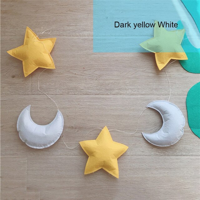 Nordic Baby Room Handmade Nursery Star Garlands Christmas Kids Room Wall Decorations Photography Props Decorations baby shower: B