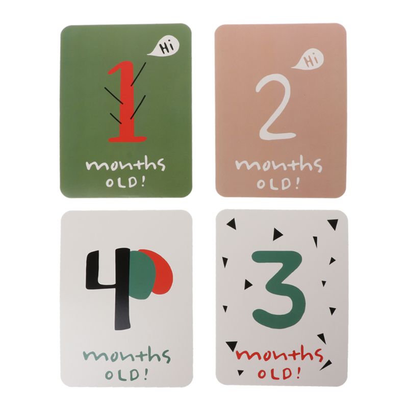 20 Stks/set Voor Geheugen Baby Zwangere Vrouwen Maandelijkse Foto Sticker Fun Maand 1-12 Milestone Kaarten