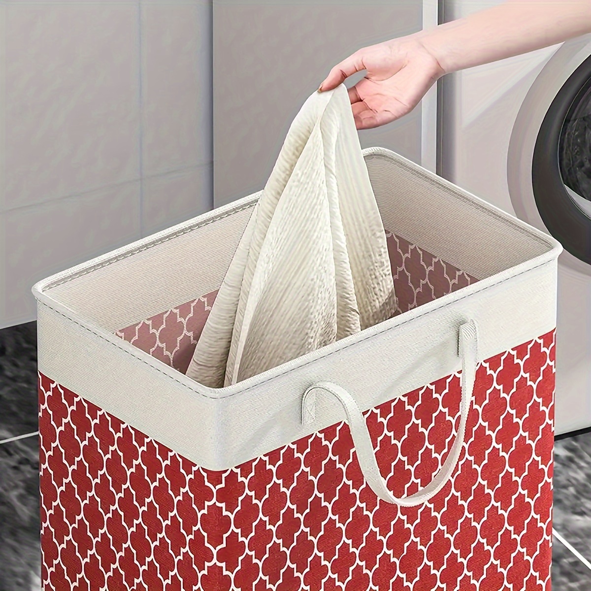 Cesta para ropa sucia, cubo de almacenamiento de juguetes de gran capacidad, cesta para la colada, almacenamiento de ropa plegable para organizador de baño
