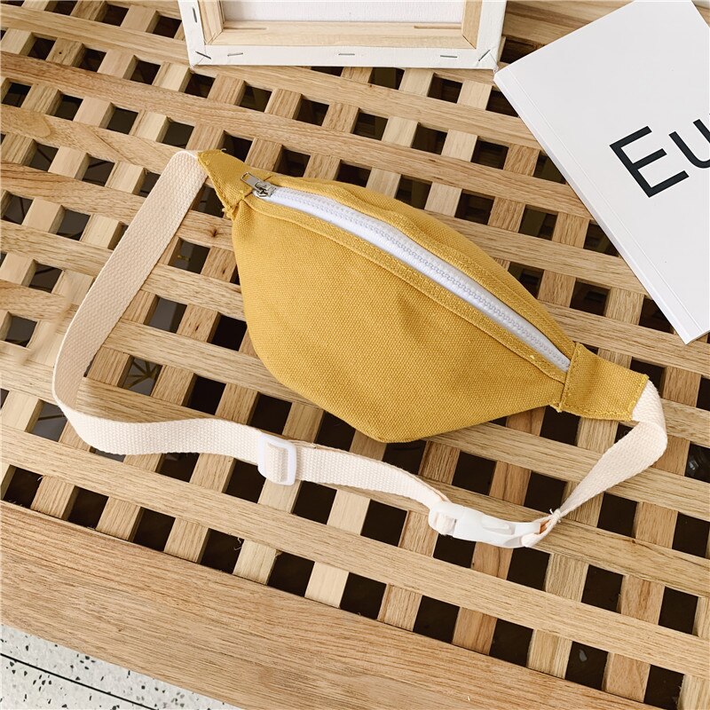 Unisex baby gils jongens effen rits canvas handtas borsttas heuptas schoudertas klein mini casual feesttas