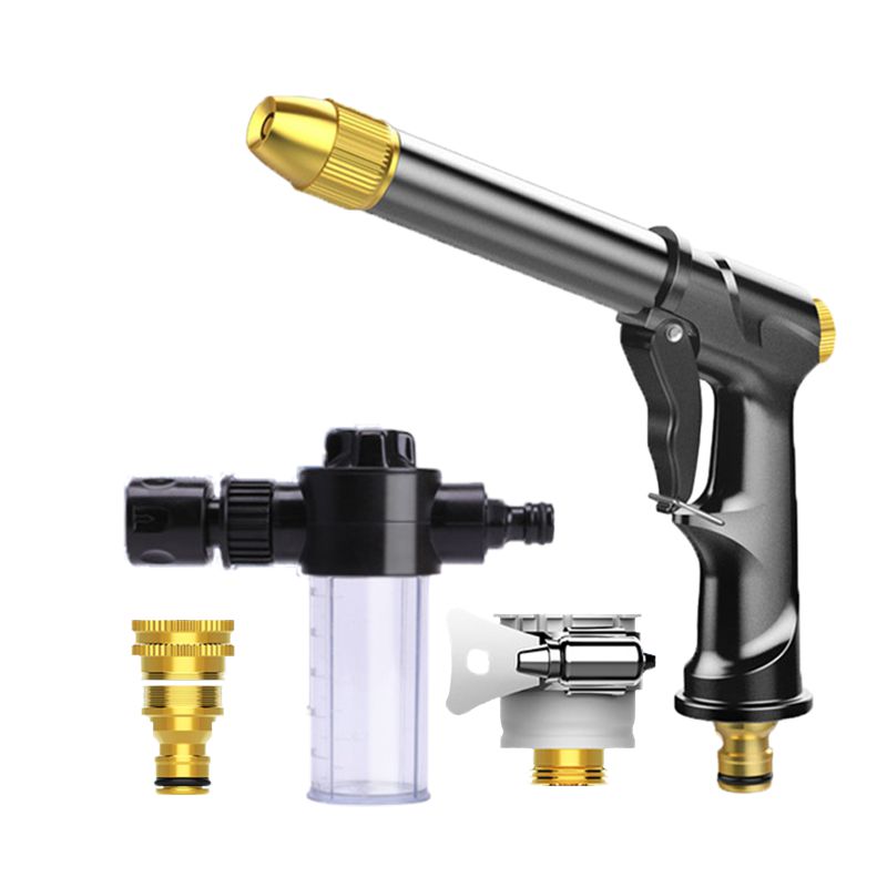 Portable High Pressure Water Gun Garden Watering Hose Nozzle High Pressure Washer Water Spray Gun Sprinkler Foam Water Gun: b0108 Black