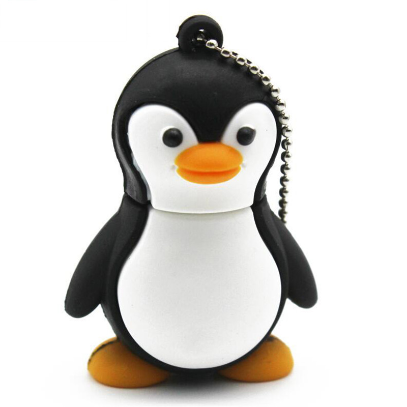 Cute Cartoon Animal Penguin Cat Owl 64GB USB Flash Drive 8GB 16GB 32GB Lion Pendrive USB 2.0 Memory Stick Dinosaur Pen Drive: GRAY / 16GB