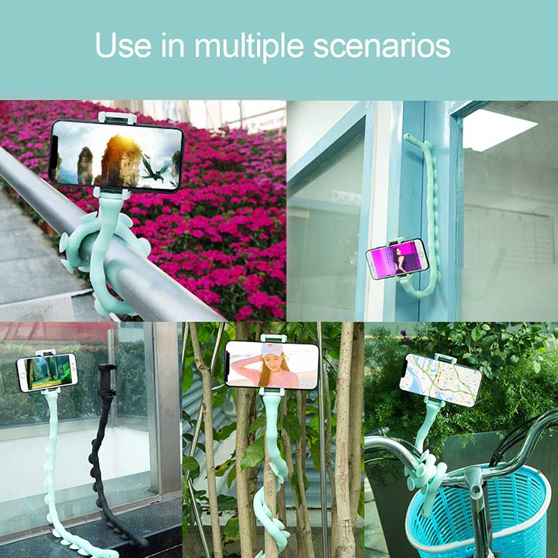 Linda oruga soporte perezoso sostenedor del teléfono móvil portátil flexible soporte para teléfono móvil de escritorio de la pared