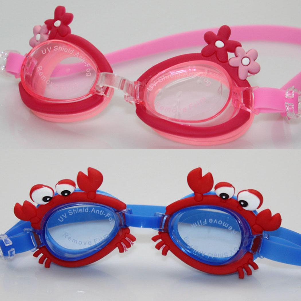 Niños Linda forma Animal impermeable suave 3-8 años de edad Anti-niebla, gafas de natación Anti-niebla a prueba de agua