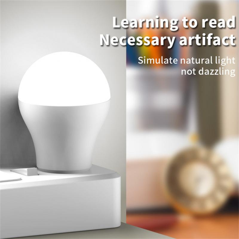Big USB Plug Lamp Portable LED Light Mini Night Light Small Round Light Computer Power Bank Light Small Round Light