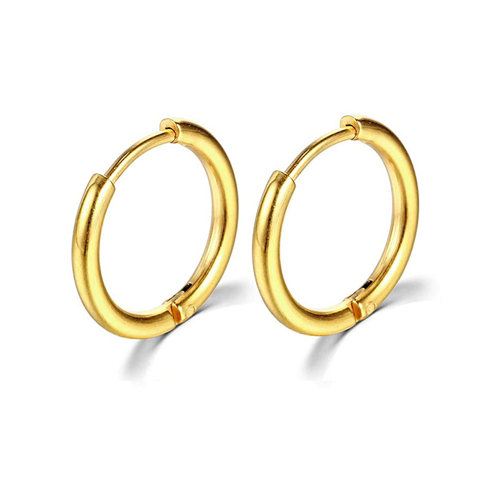 Simple Stainless Steel Small Hoop Earrings for Women Men Cartilage Ear Piercing Jewelry Pendientes Hombre Mujer