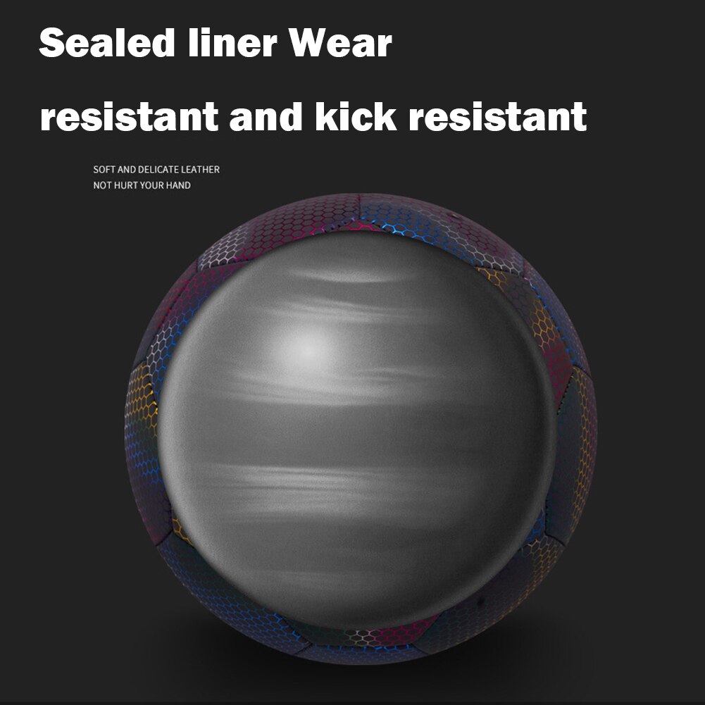 Ballon De Football Réfléchissant, Lumineux, Brille Dans La Nuit, Pour Adultes Et Enfants, Compétition D&#39;entraînement, Accessoire d&#39;Entraînement Pour Étudiants