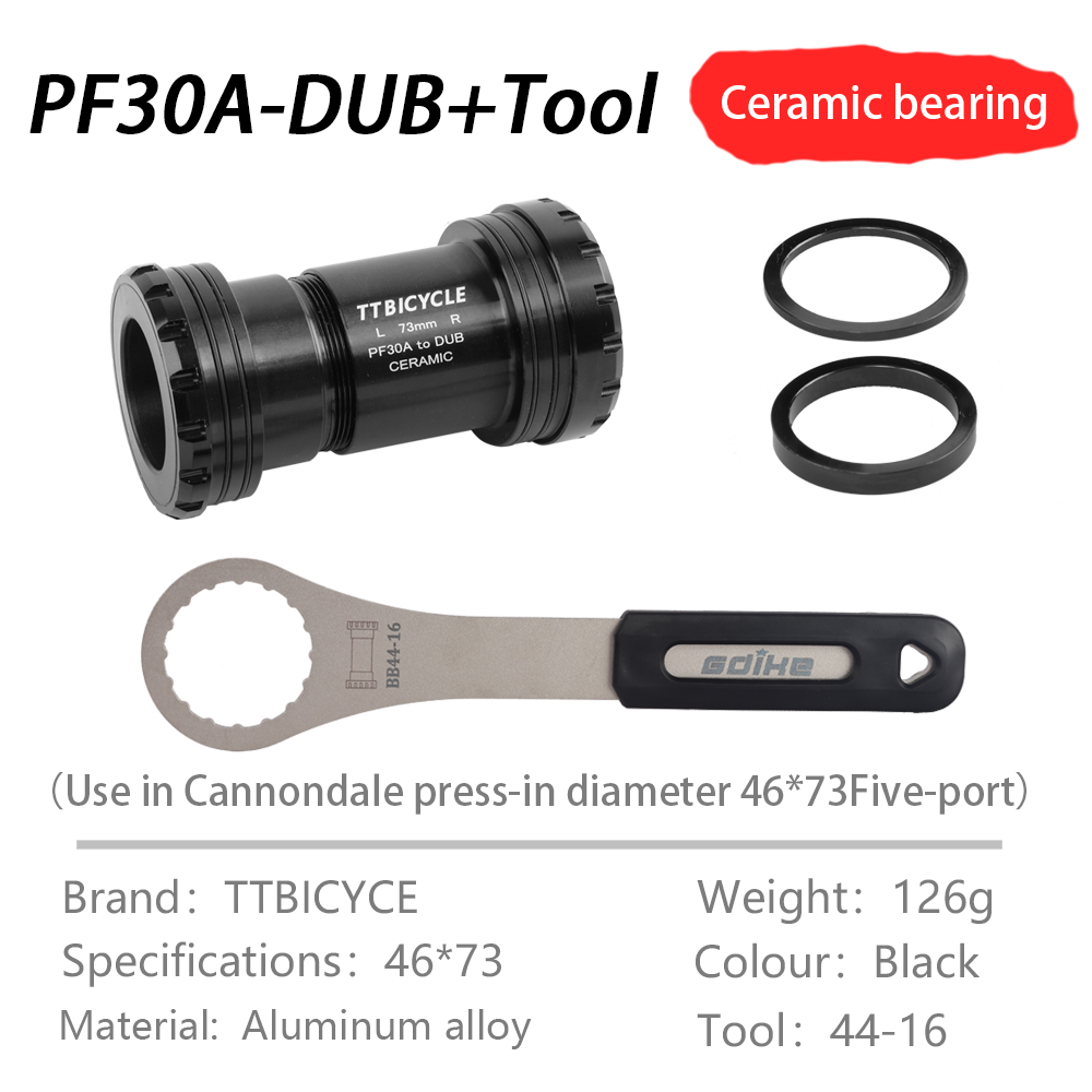 Center axle tool BB30A-24/PF30A 24/30/28.99mm for PF30A frame shell width 73mm for mountain bike Cannondale crank group hollowte: Blue