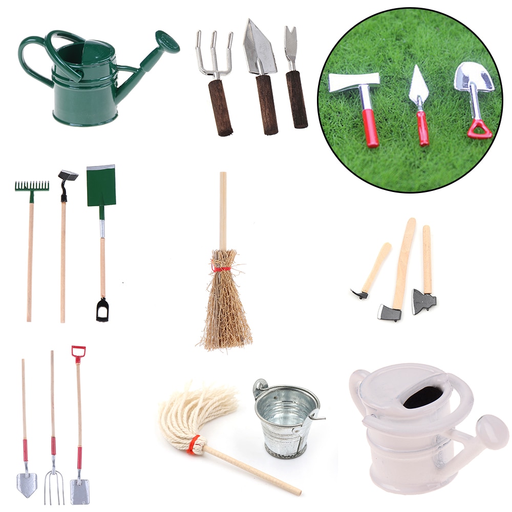 Attrezzi da giardino di Latta Irrigazione Può per 1/12 Bilancia Dollhouse Miniature Giardino Paesaggio Scena Modello Bambini Mobili Giocattolo ACCESSORI Fai Da Te