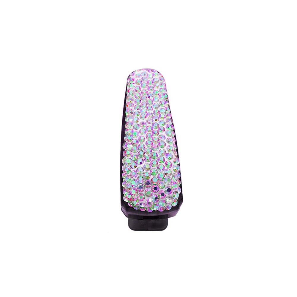 Auto Styling Bling Zonnebril Houder Clip Diamond Rhinestone Shining Auto Visor Zonnebril Clip Houder: Rainbow
