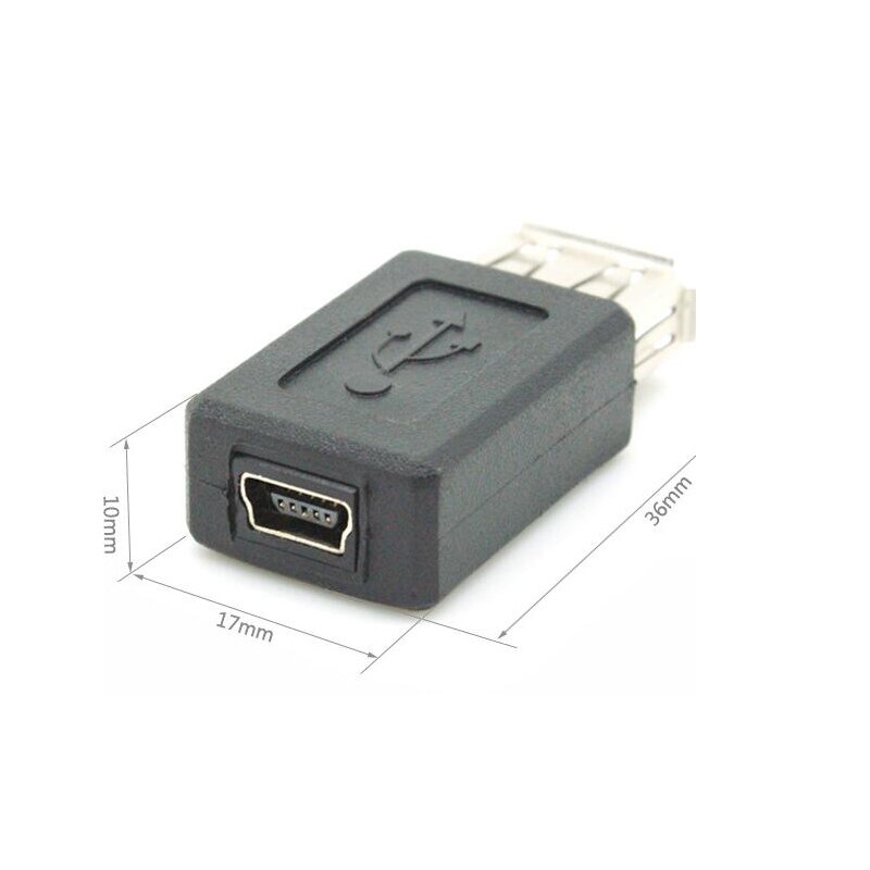 USB to mini USB adapter converter USB 2.0 A Female to Mini-B 5-pin Female Adapter