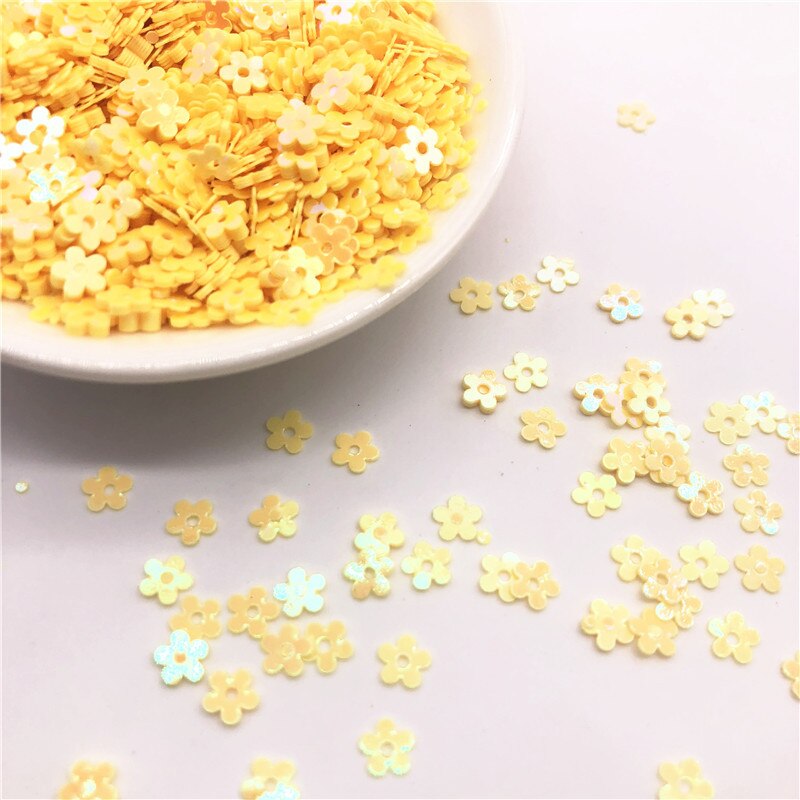 20G 5Mm Midden Gat Pruim Bloem Pailletten Voor Kleding Ambachten Handwerk Naaien Decoraties Glitter Plaksteen Paillette Diy Materiaal