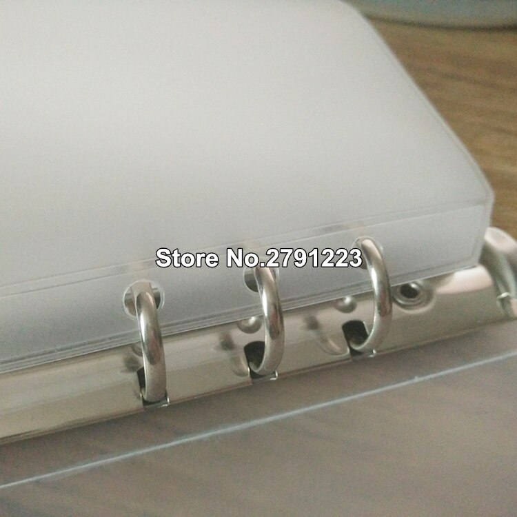 20 Pcs A5/A6/A7 PVC Bags Standard 6 Holes Transparent Loose-Leaf Pocket Comes With Self-Styled Zipper Filing Product Binder