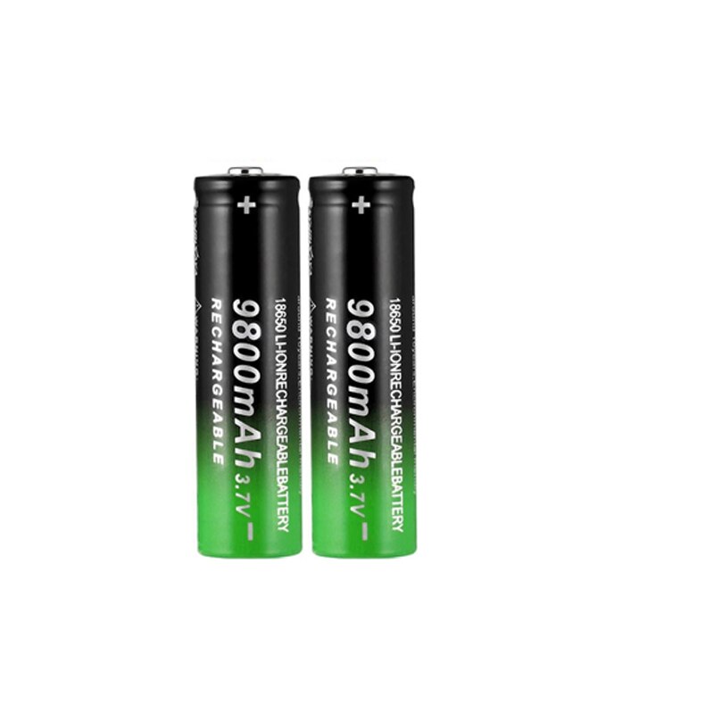 18650 batterie Akku 3,7 V 18650 9800mAh Kapazität Li-Ion Akku Für Taschenlampe Batterie + Ladegerät: gelb