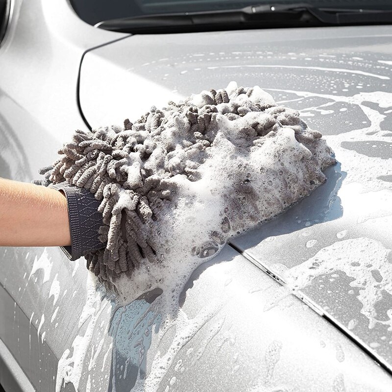 Guantes para limpieza de coche Chenille herramienta de Lavado de ventanas de microfibra guante para lavado de coche accesorios de coche