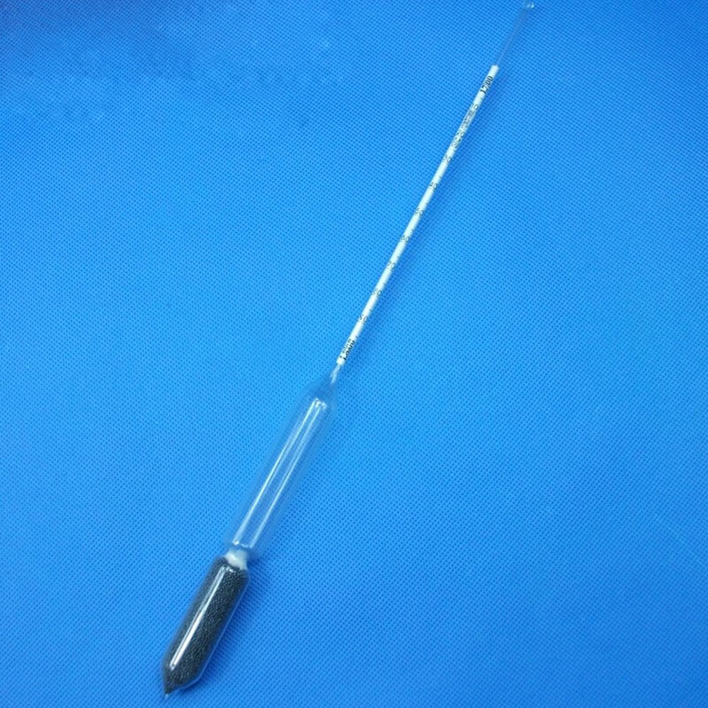 2PCS/lot 1.7-1.8/m3 glass hydrometers chemical laboratory glass Densitometers liquid hydrometer densimeter Density Meter