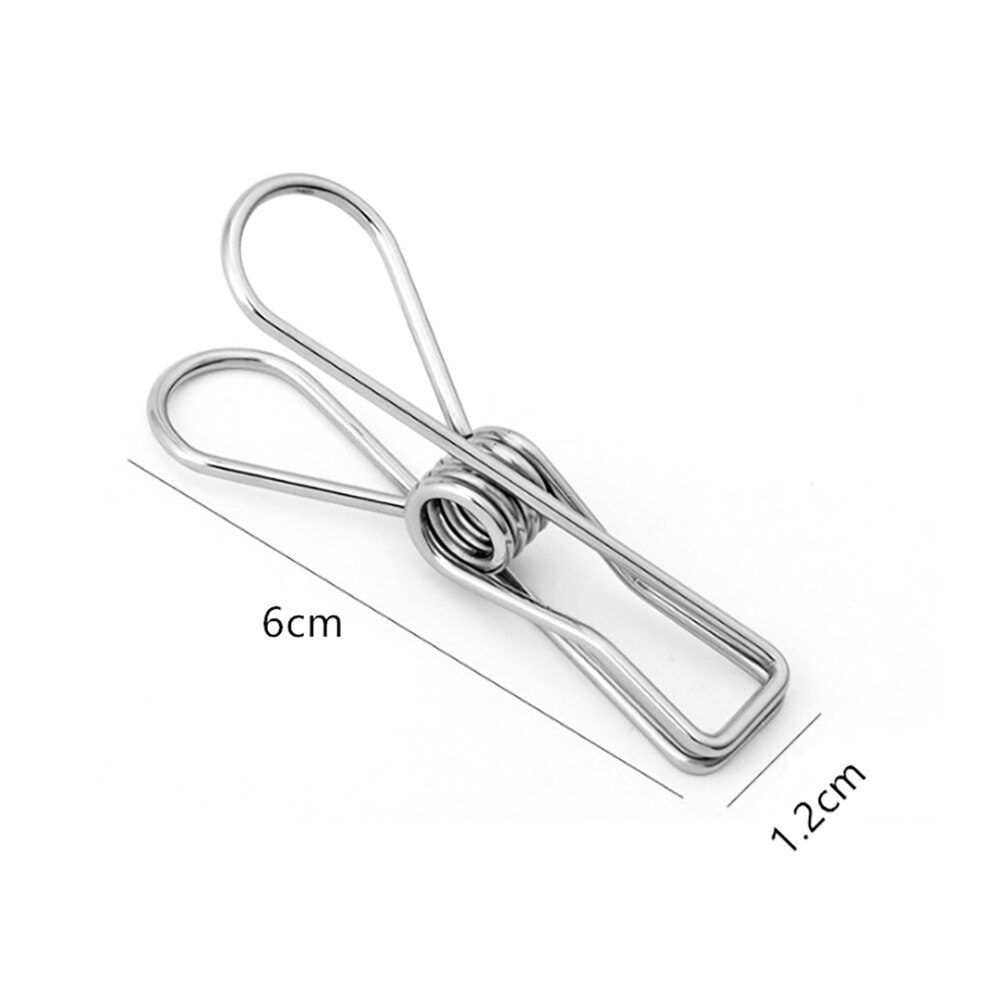 100- pack wasknijpers deken roestvrij staal wasgoed ophangen waslijn clips voor kleding papieren dossiers snacks zegel: 6cm
