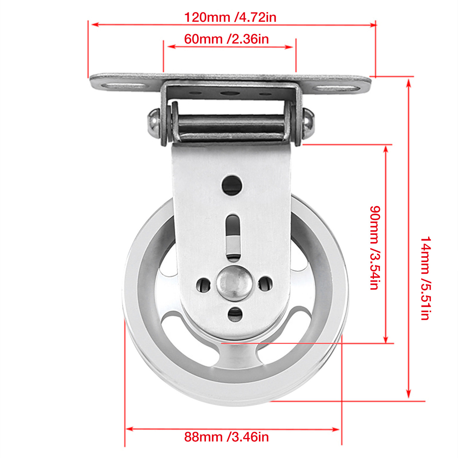 Zauberstab-montiert Fitnessstudio Startseite Rotierenden Stille Rolle DIY Aufzug Kabel System Anhänge Edelstahl stumm schwenken Lagerbier Rad