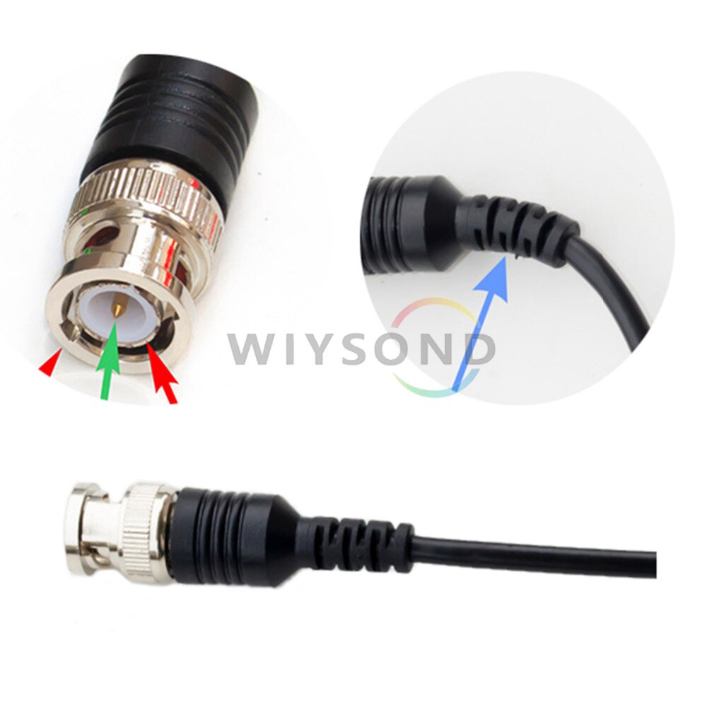 O076 Oscilloscopes Probe Coaxial Cable with BNC Male plug to Dual 4mm Banana Plug 1m length / SUPPORT