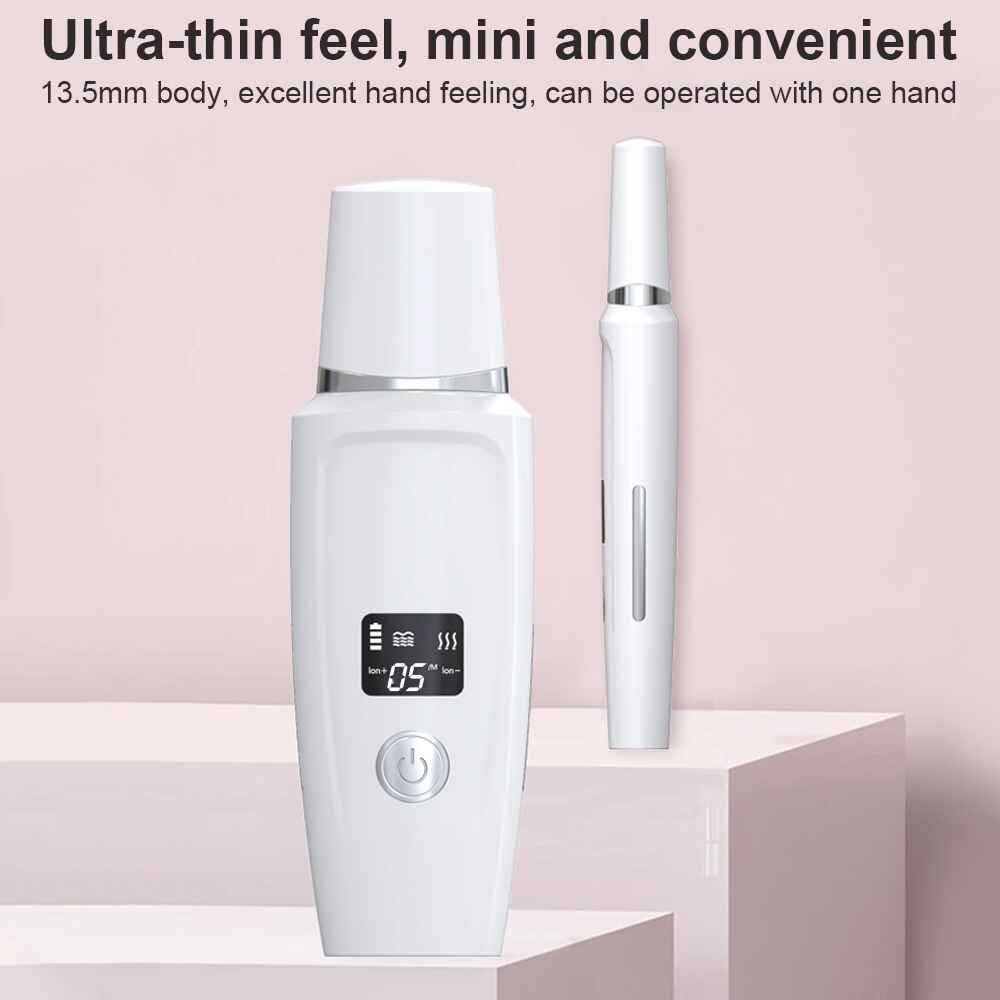 Electric Ultrasonic Skin Scrubber Blackhead Pimple Remover Pore Cleaning Face Peeling Tools EMS Massage Face Lifting Machine