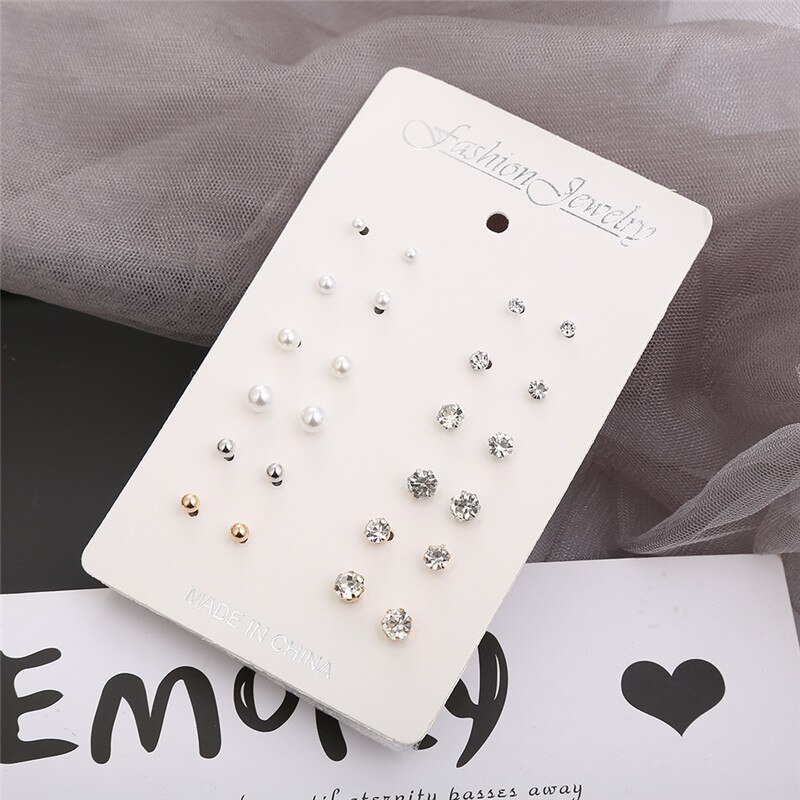 Boucles d&#39;oreilles planète lune minimaliste pour femmes, 12 couleurs mélangées, bijoux de fête simples pour mariage, accessoires de Piercing, paires/ensemble
