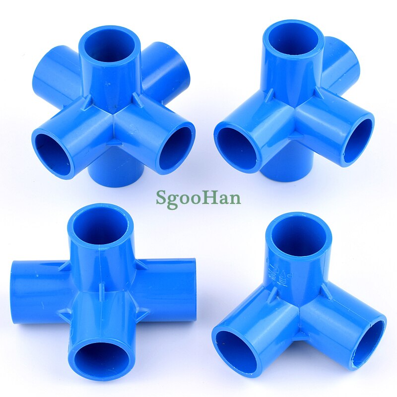 1Pc Big Size 50Mm Pvc Pijp 3/4/5/6 Manier Connector Aquarium Fish Tank Buis Gewrichten irrigatie System Plastic Frame Fittings